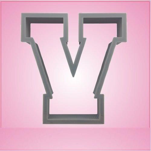 Varsity Letter V Cookie Cutter 3 Inch (Plastic)