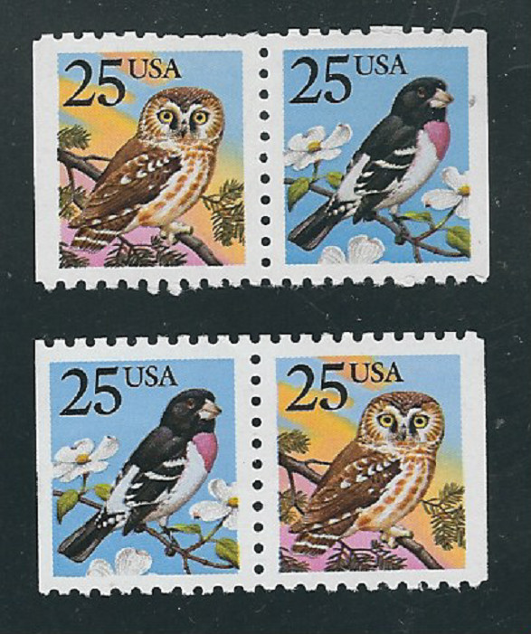 Scott # 2284/5...25  Cent...Owl/Bird...Pair (2 stamps)