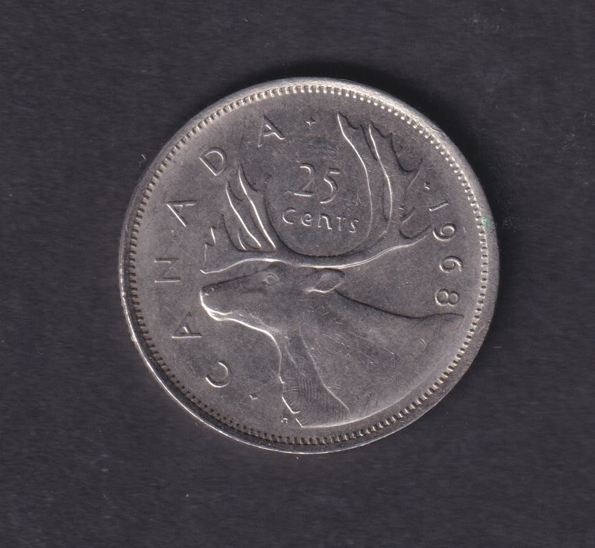 CANADA - 1968 25 Cent Coin (267)