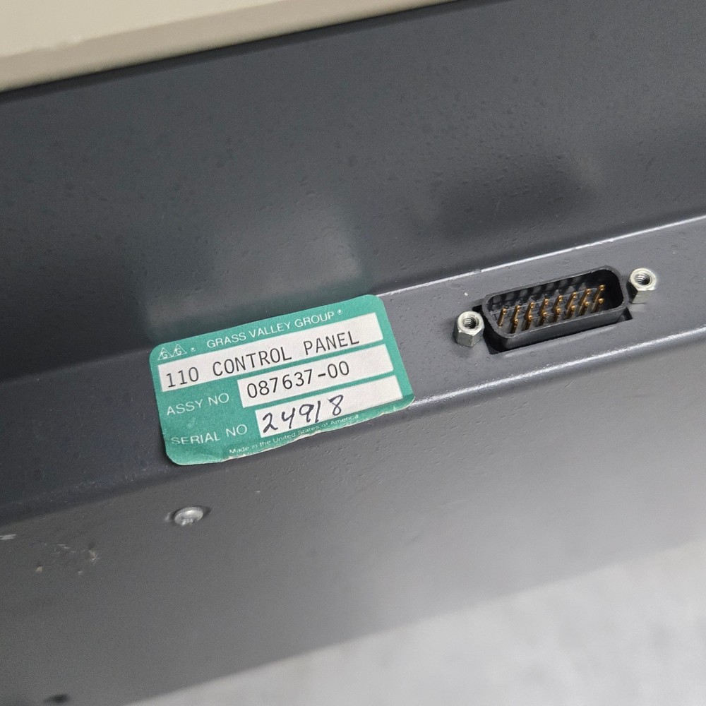 Grass Valley Group Model 110 Switcher Control Panel - No Cable or Elect Frame