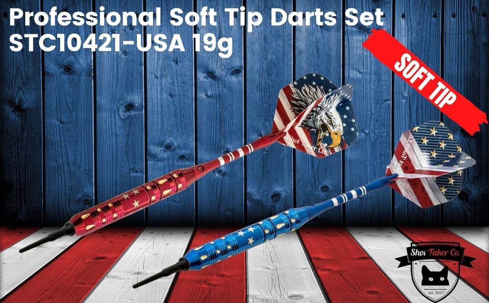 Soft Tip Darts Set - Professional Darts for Electronic Dartboard - Includes Bras