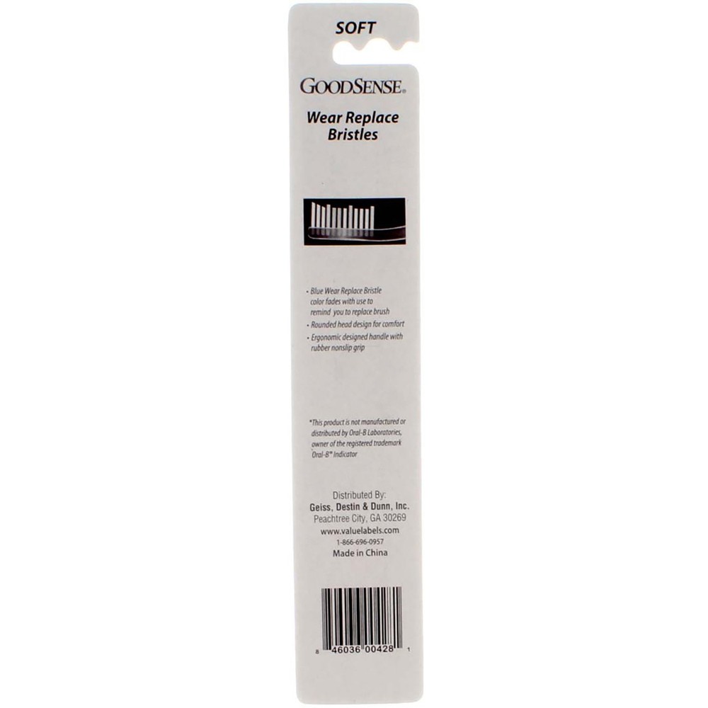 6 Pack GoodSense Wear Replace Soft Toothbrush, 2 Ct