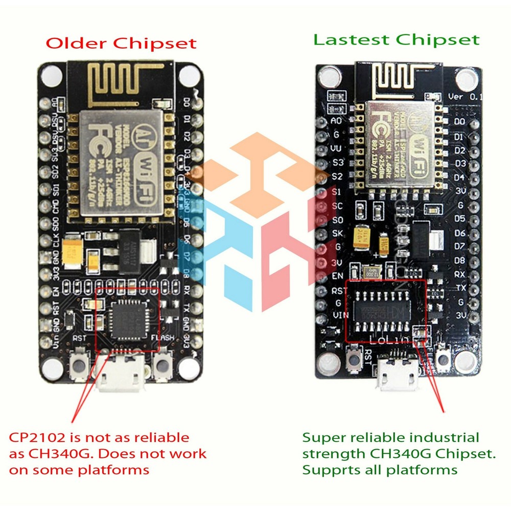 NEW NodeMcu Lua ESP8266 CH340G ESP-12E Wireless WIFI Internet Development Board