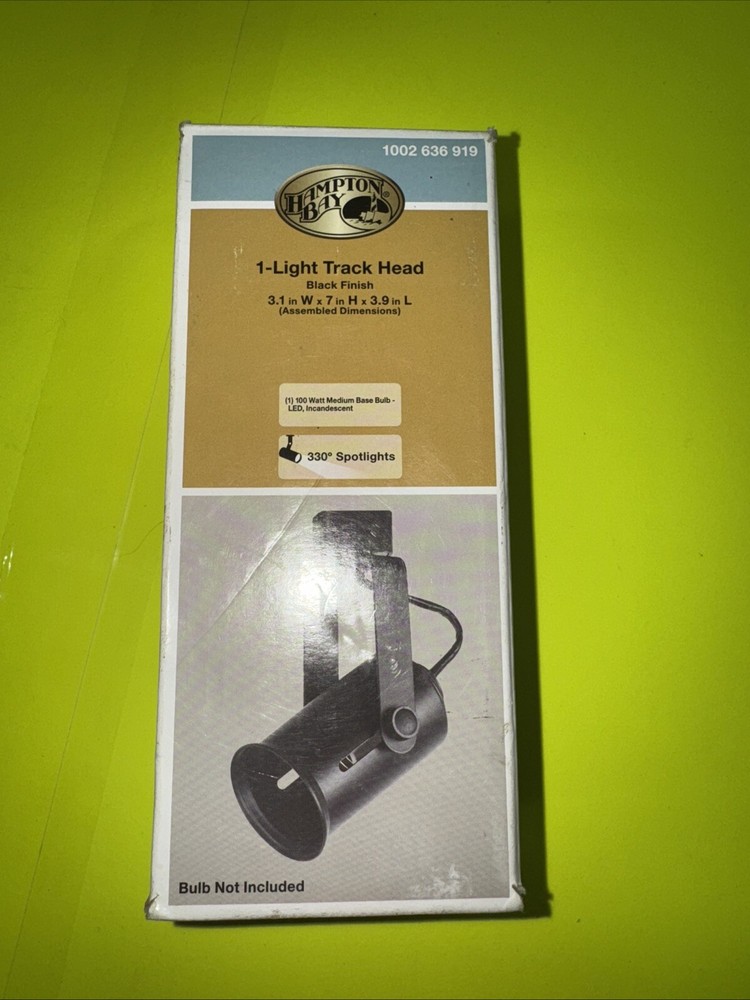 Hampton Bay 1-Light  Track Head -Black