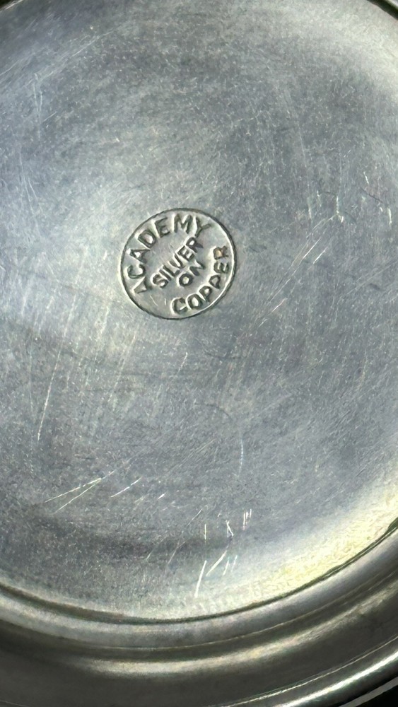 Vintage Academy Silver On Copper Creamer