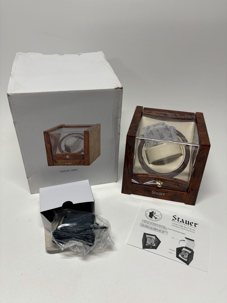 Stauer Automatic Single Watch Winder / Rotating Display Plastic Case New In Box