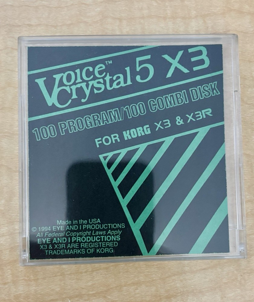 Korg X3 Voice Crystal Floppy Disk