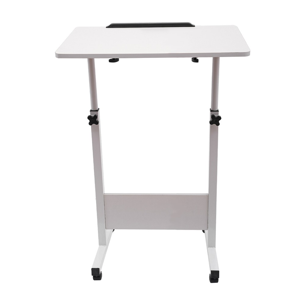 Rolling Computer Stand 22lbs-Load Computer Desk White Portable Laptop Desk New