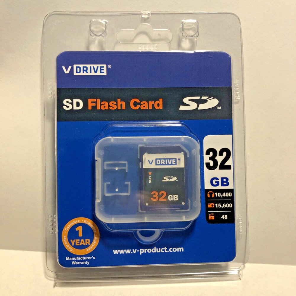 VDRIVE VD32GBSD 32GB SD Flash Card FAST SHIP