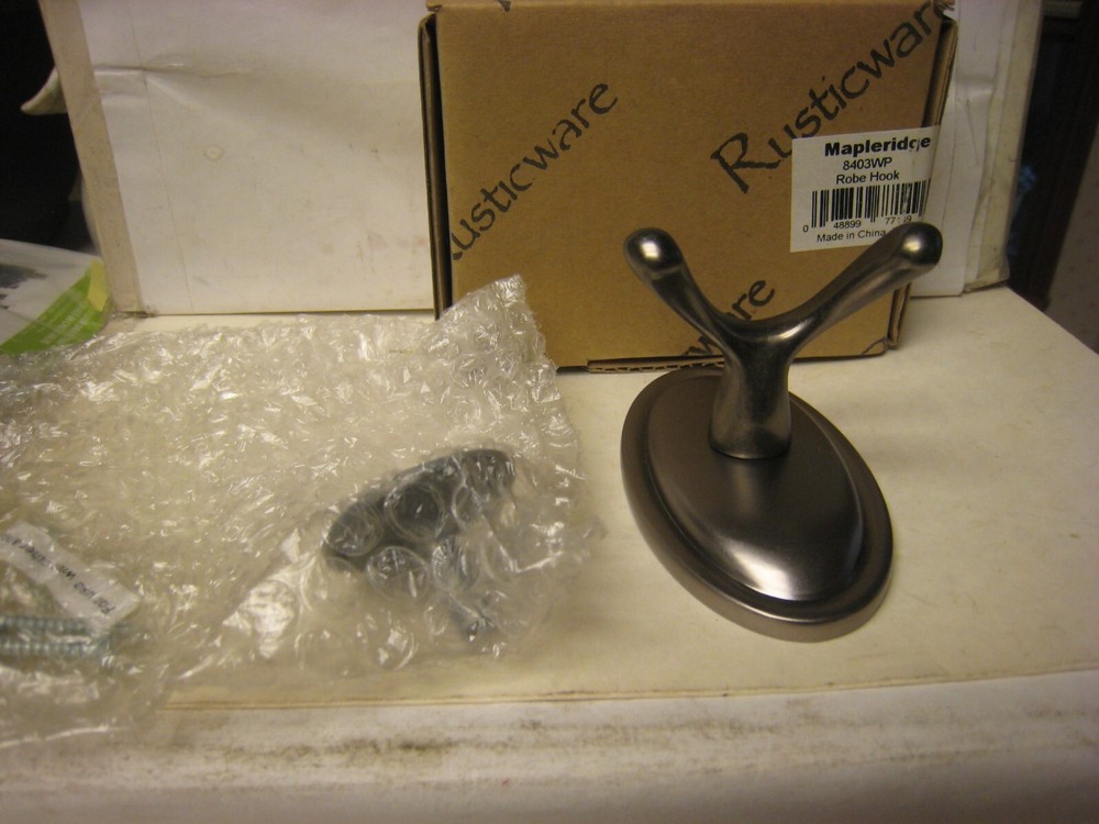 Rusticware (8403WP)   MAPLERIDGE  ROBE HOOK  WEATHERED PEWTER -   New in Box
