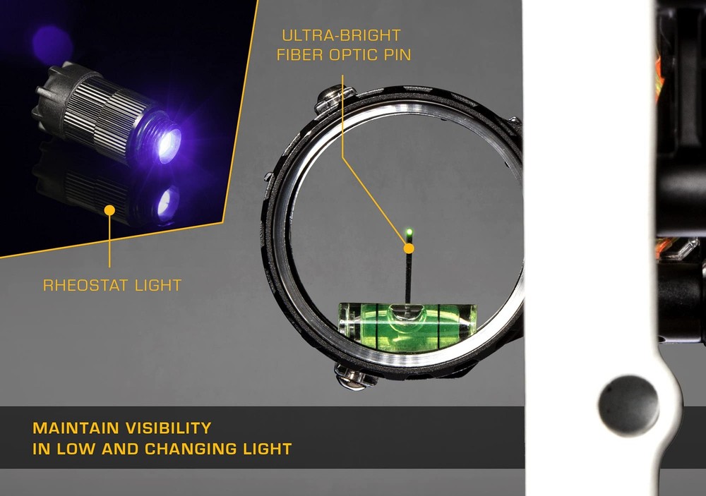 React Archery Bow Sight, Right Hand, 0.010 Pin