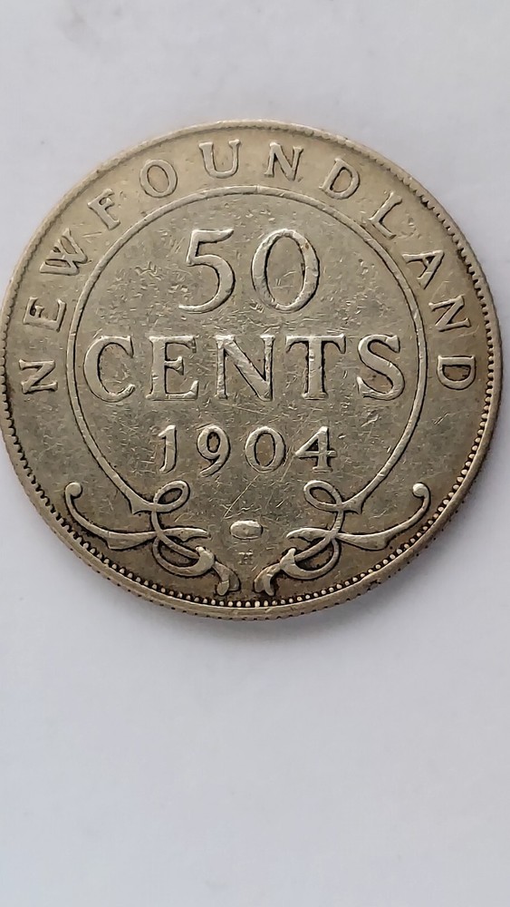 1904-H Newfoundland 50 Cent Silver, Edward VII