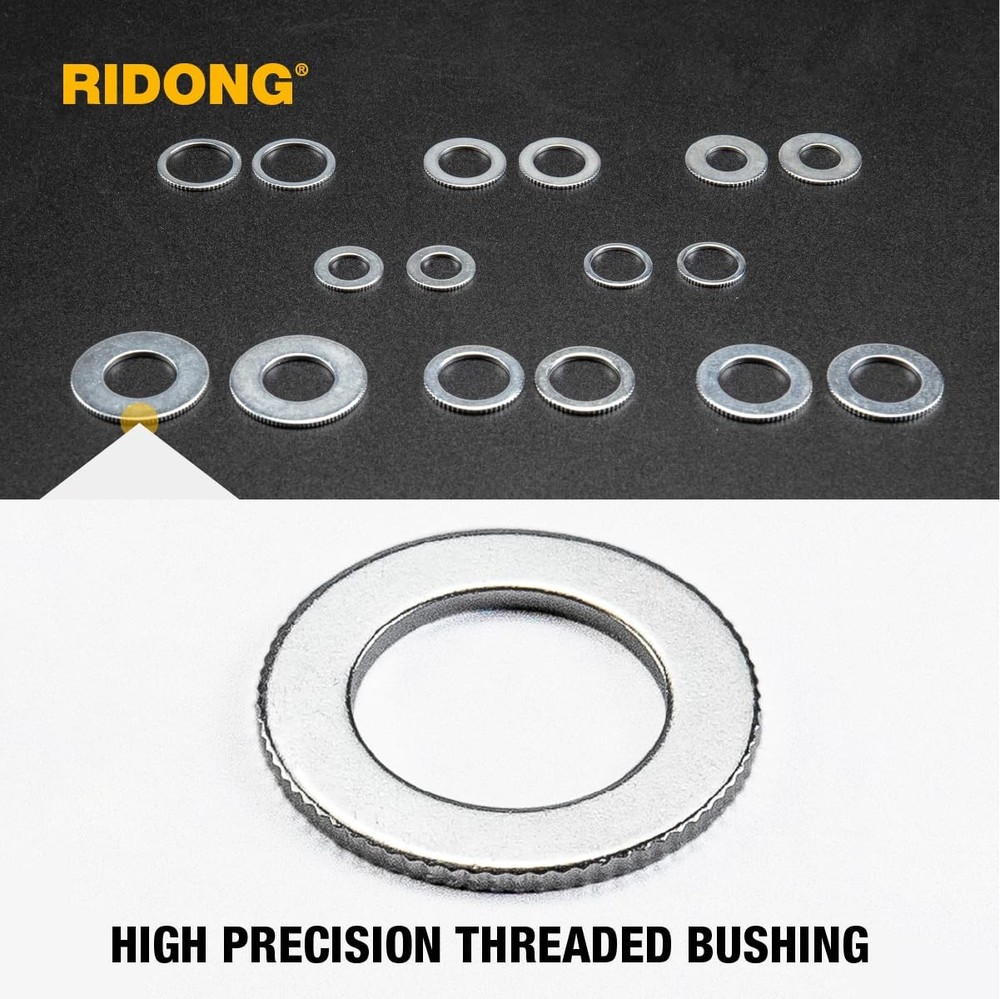 Saw Blade Bushing Set Adapter Ring, Reduction Ring Combo, Silver