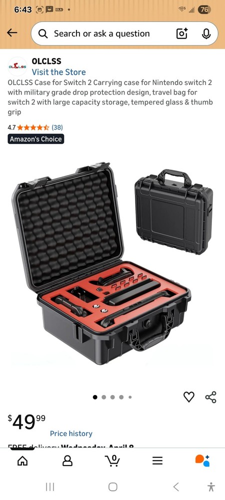 Nintendo Switch 2 Bundle - case, cooler, controller charger, protector, grips