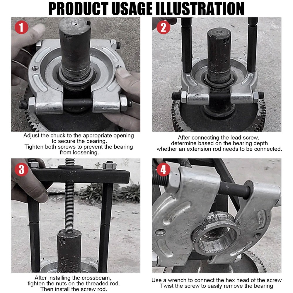 Bearing Separator(Mini) 9 pcs Puller Kit Includes Yoke & Extensions Pullers