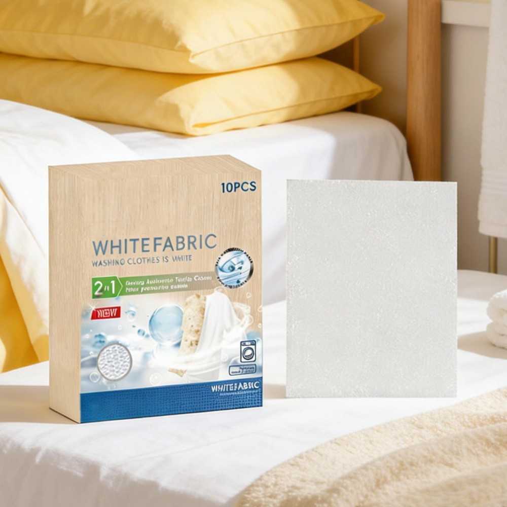 White Fabric Dye 10 Sheets Washing Machine Whitener White Dye