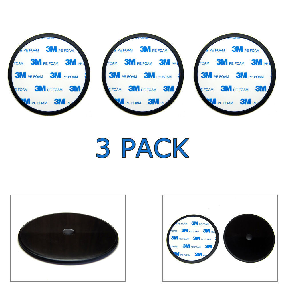 3-Pack 80mm (3.15") Car Dash Dashboard Suction Cup Mount Disc Disk Pad For GPS