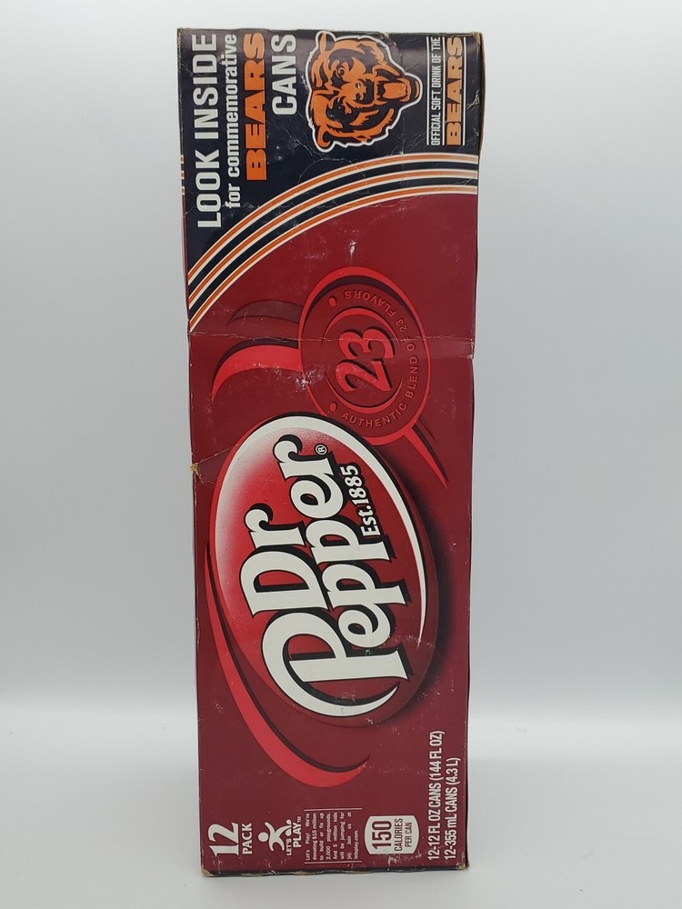EMPTY 2013 Limited Edition Dr Pepper Chicago Bears 12 Pack Box ONLY