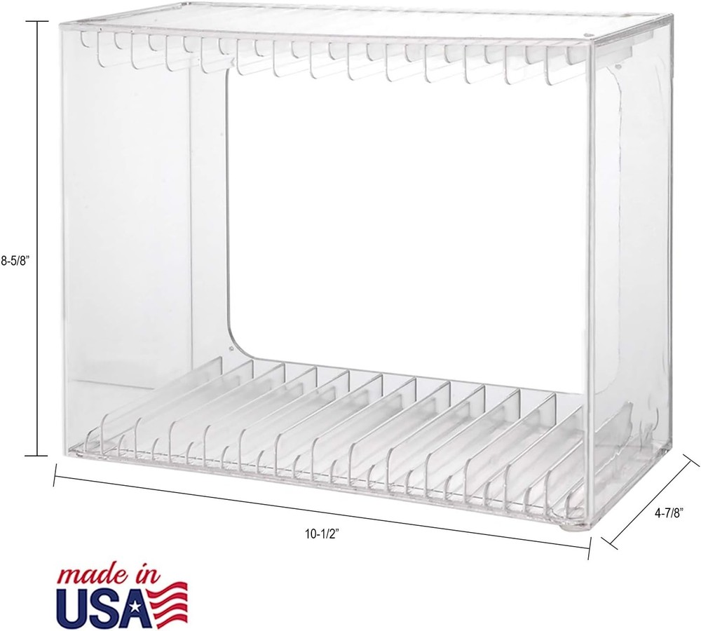STORi Stackable Clear Plastic DVD Organizer with Rubber Feet |