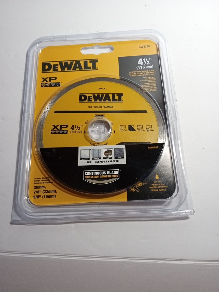 Dewalt DW4736 4-1/2" Continuous Diamond Blade