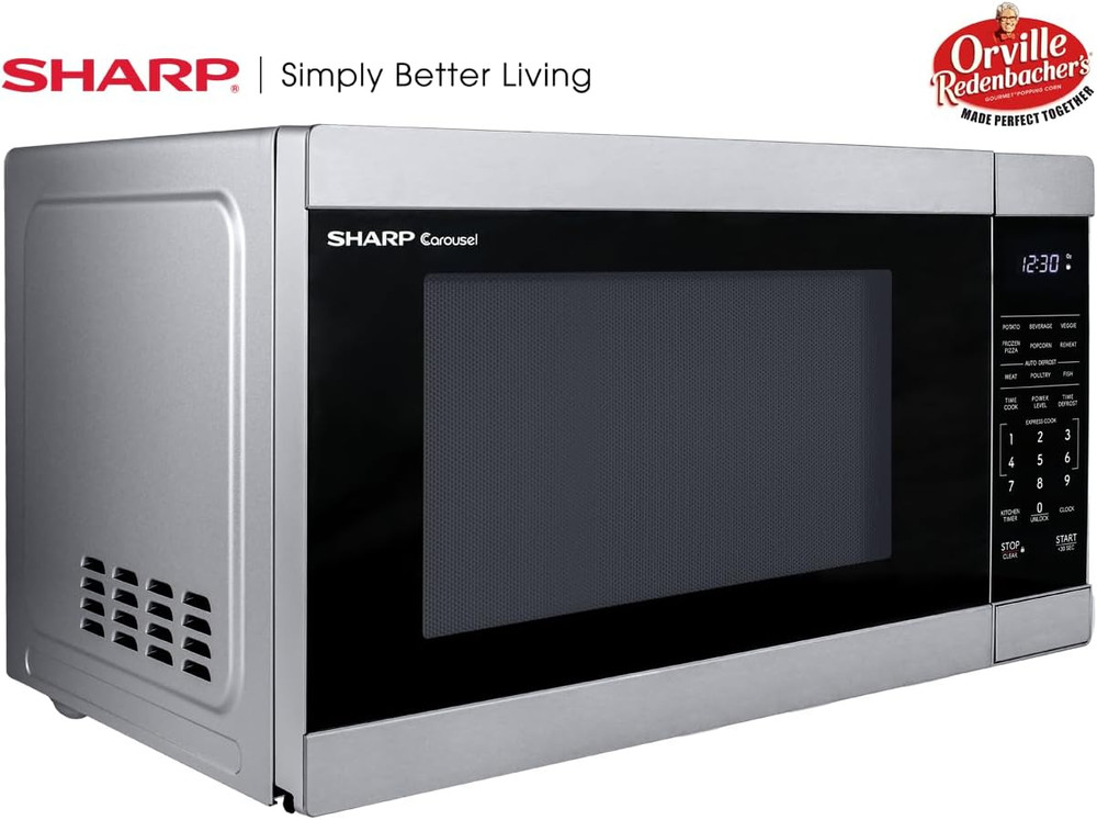 SHARP Countertop Microwave Oven with Removable 12.4" Carousel Turntable, 1000 Wa