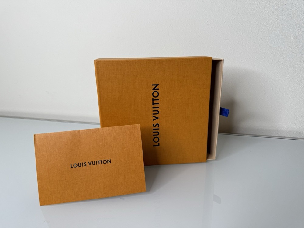 Louis Vuitton Authentic Empty Slide Box (7"x 6.5” x1.5”) + Receipt Card