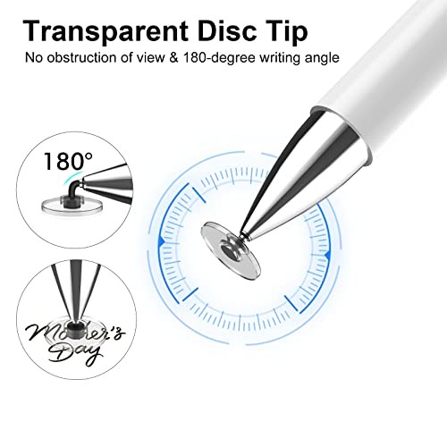 Stylus Pens for Touchscreen,2 Pack High Sensitivity & Precision Black/White