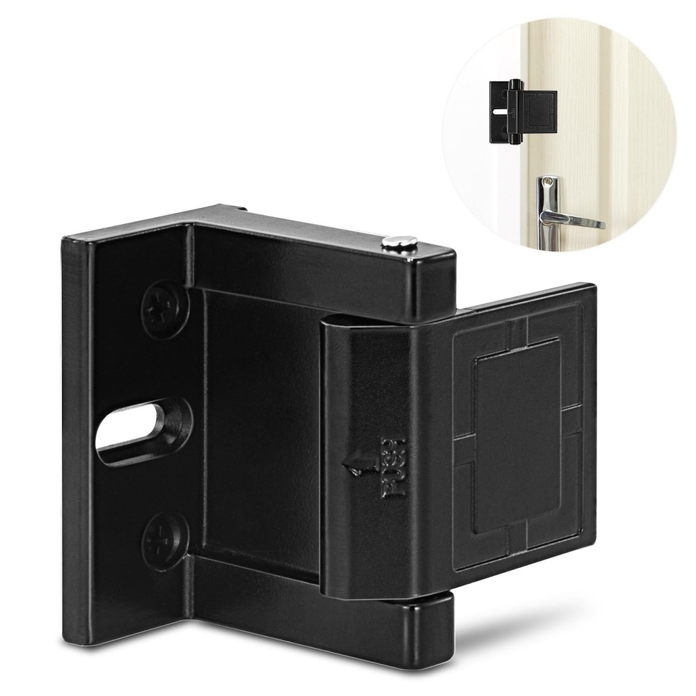 JIADAXIN High-Security Reinforced Door Lock – Aluminum Privacy Black-1 Pack