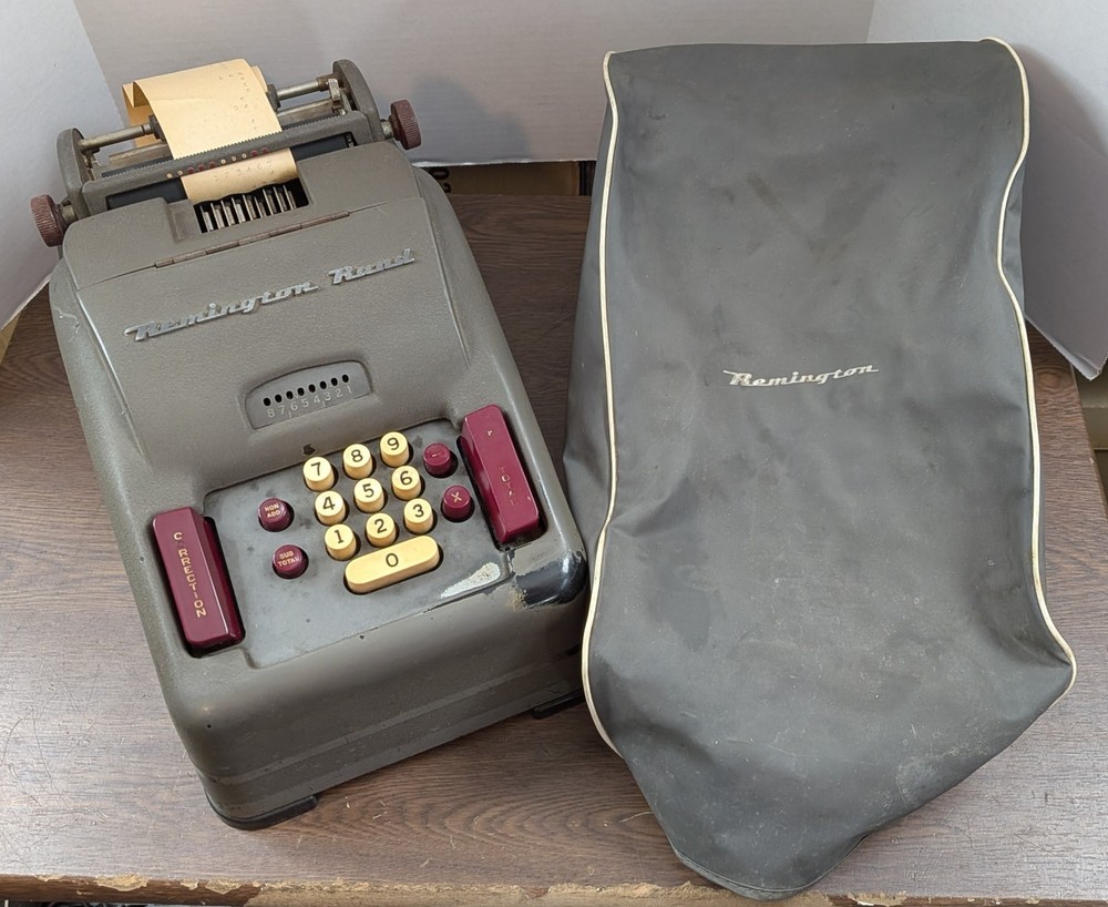 Vintage Remington Rand Adding Machine - 10 Key - WORKING