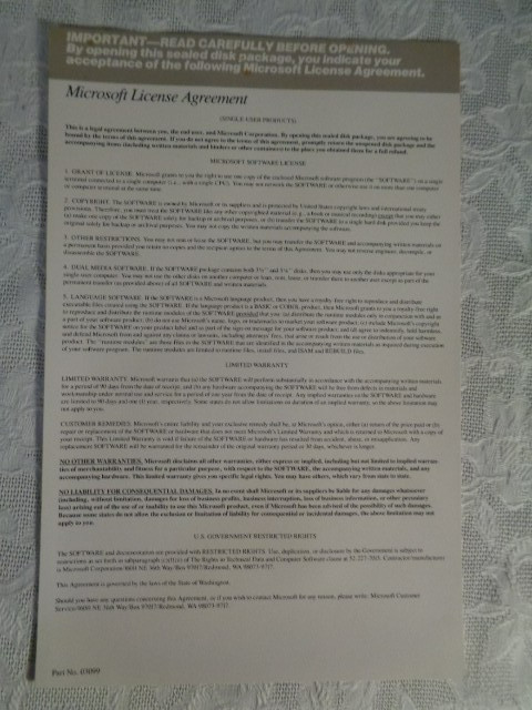 Microsoft Quickbasic 4.5 - 5 Floppy Disc & Material - 1988 - Untested