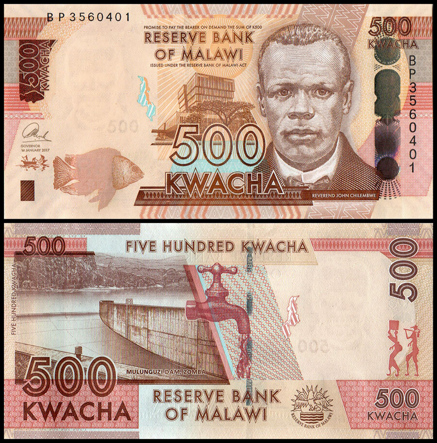 Malawi 500 Kwacha, 2017, P-66b, UNC