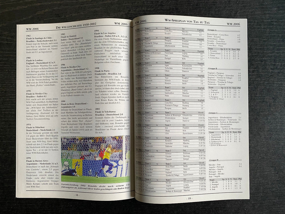 2006 World Cup Mexico - Angola in Hanover, 16.06.2006 - Program 23