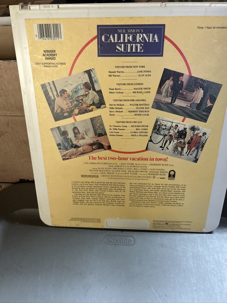 Neil Simon's CALIFORNIA SUITE (CED Videodisc)