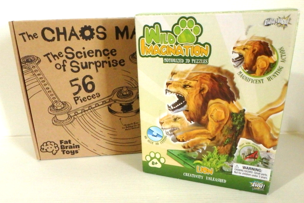 The Chaos Machine (Fat Brain SCIENCE ) + Wild Imagination 3D Puzzle / Both NOB