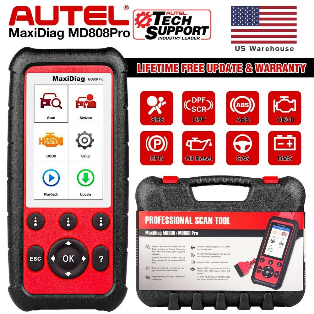 Autel MaxiDiag MD808 Pro All System Scanner OBD2 Code Reader EPB/SAS/BMS/DPF/SRS