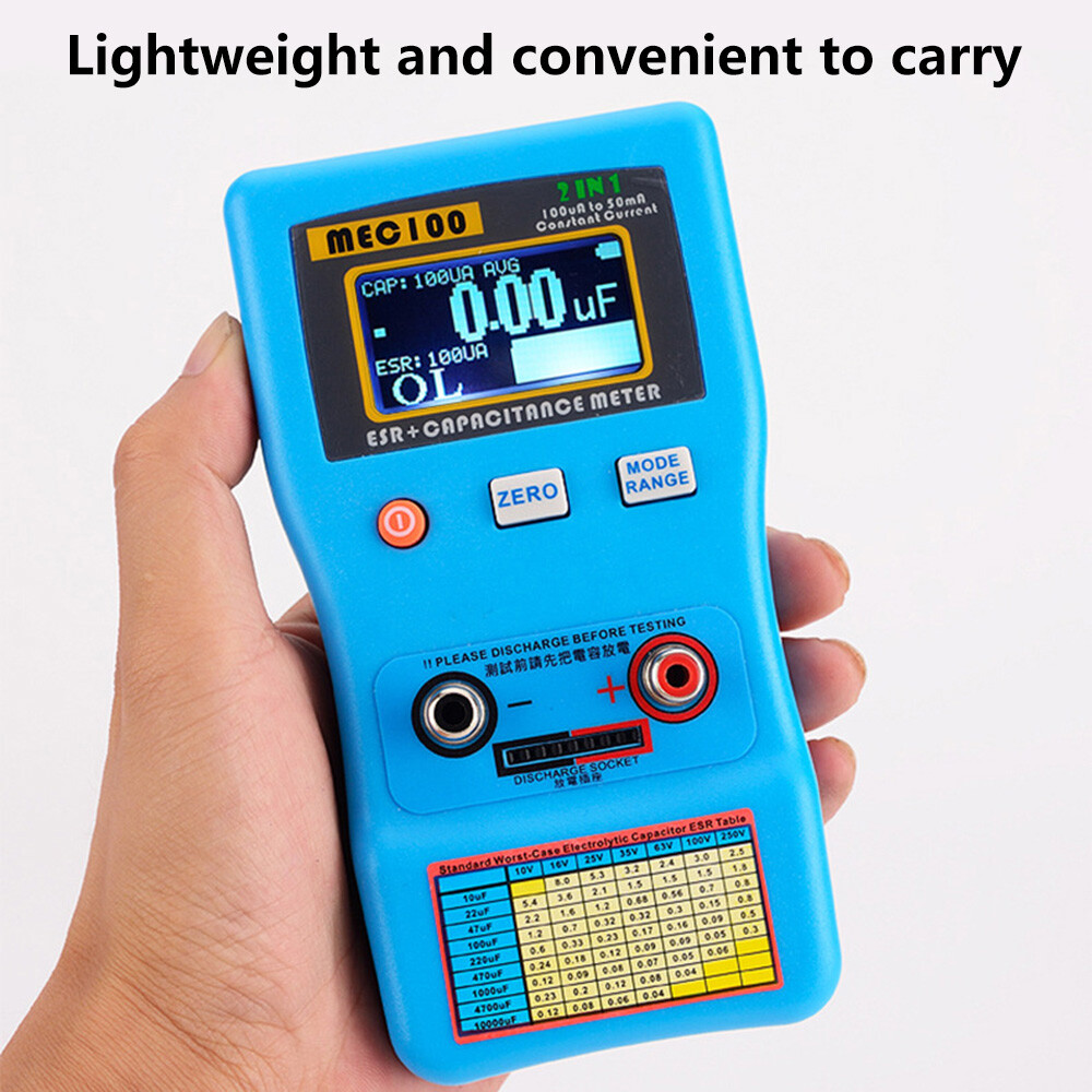 MEC-100 High-precision Capacitance Analyzer ESR Meter Digital Display Auto Rang