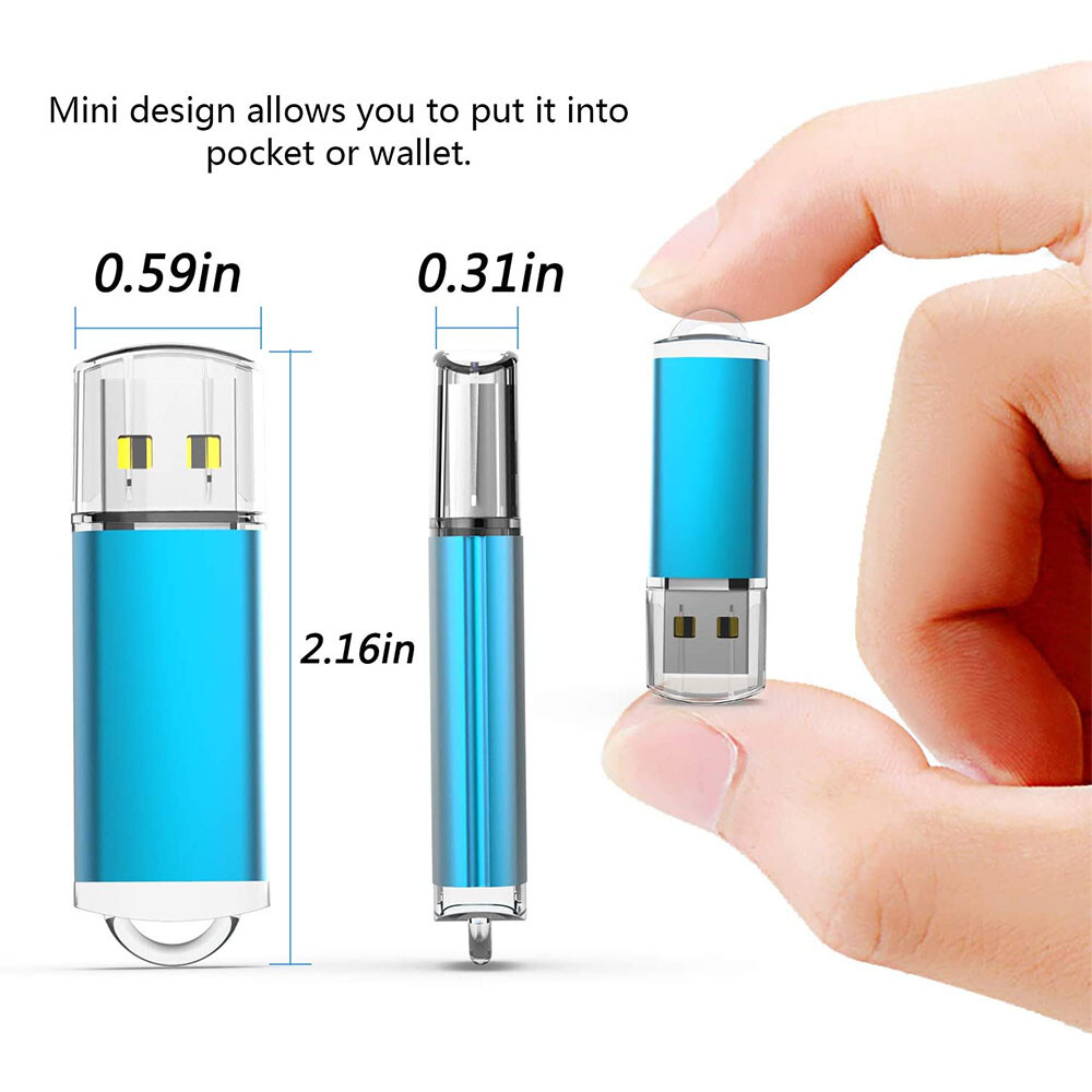 5pcs 2 GB USB 2.0 Flash Drives Memory Sticks USB Thumb Pen Drives Data Storage