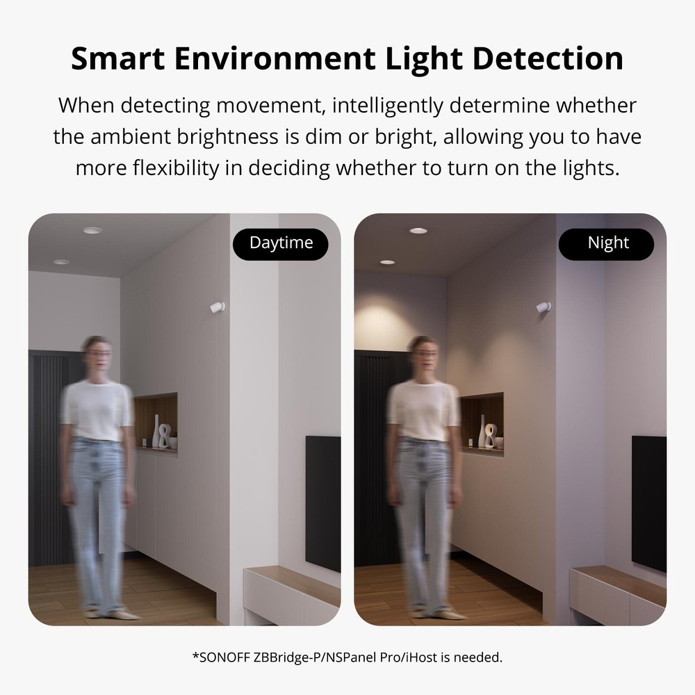 SONOFF SNZB-03P ZigBee 3,0 Motion Sensor 2 Pack, Home Security Wireless Detector