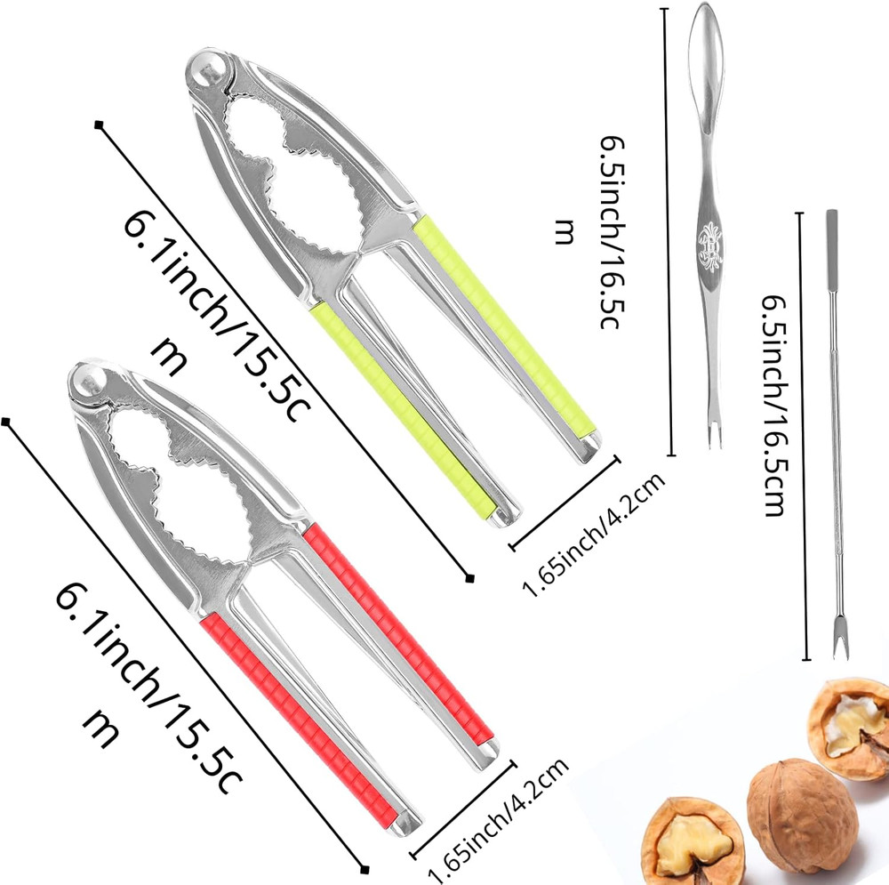 8 Pcs Nut Crackers for All Nuts Nutcracker Pecan Walnut Nut Crackers with Heavy