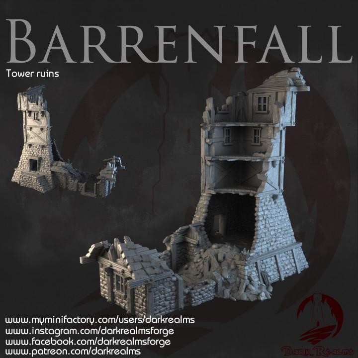 Tower Ruins - Barrenfall - Dark Realms Forge - Terrain Wargamming D&D DnD