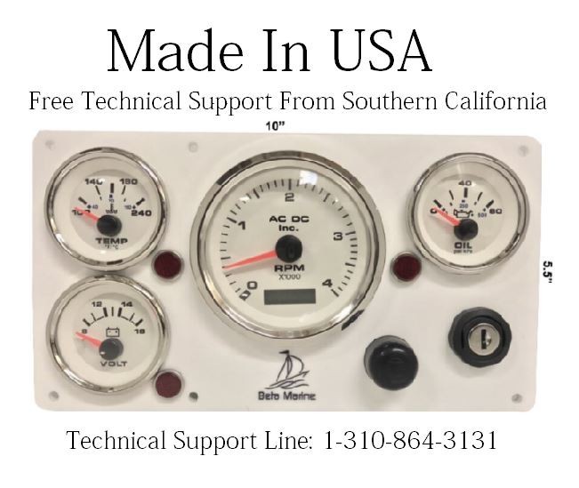 Beta  Marine engine instrument panel pre wired # USA Made