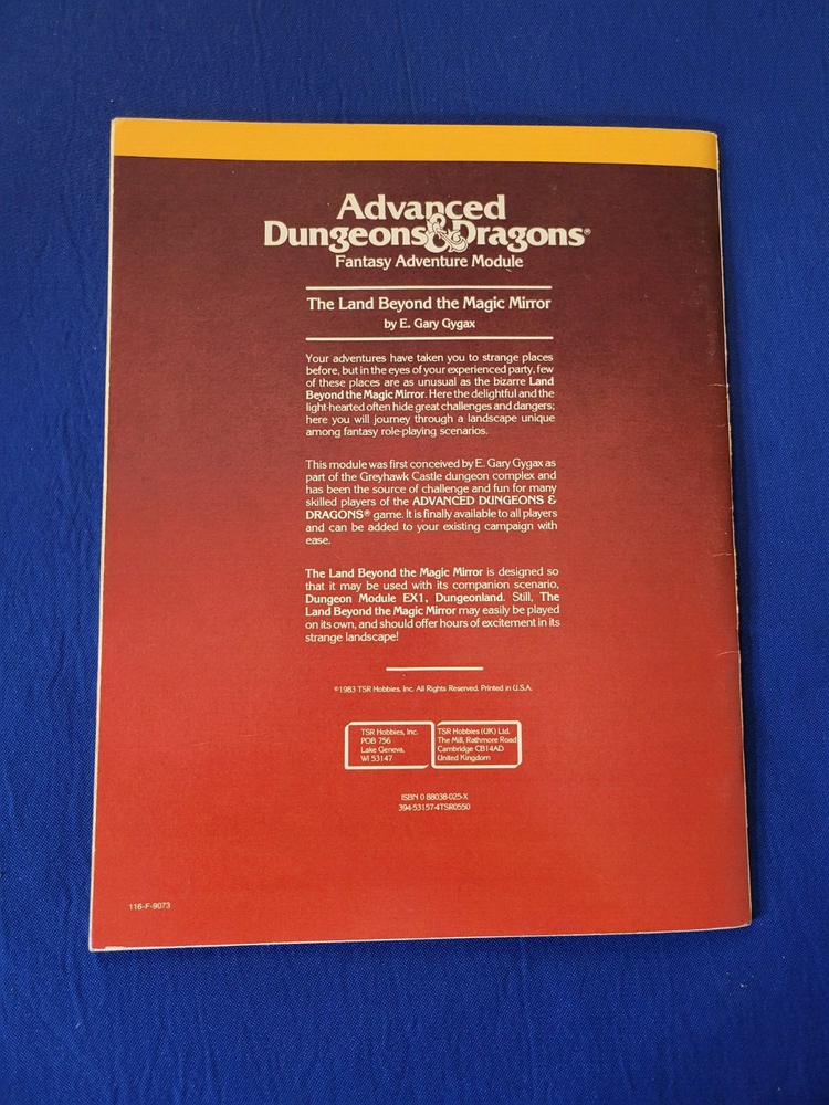 The Land Beyond the Magic Mirror Adventure Module - AD&D EX2