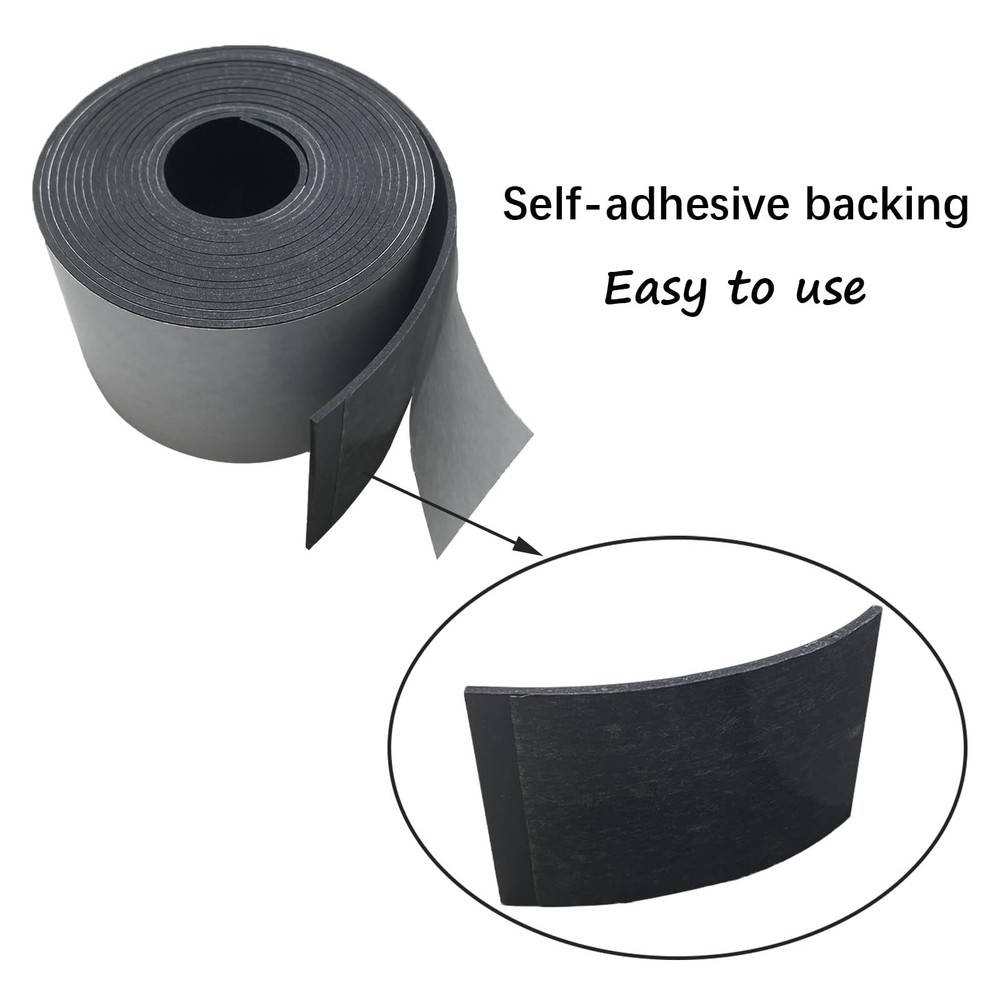 Solid Rubber Sheet with Adhesive 1/16 .062" Thick X 2" Wide X 10'Long Solid R...