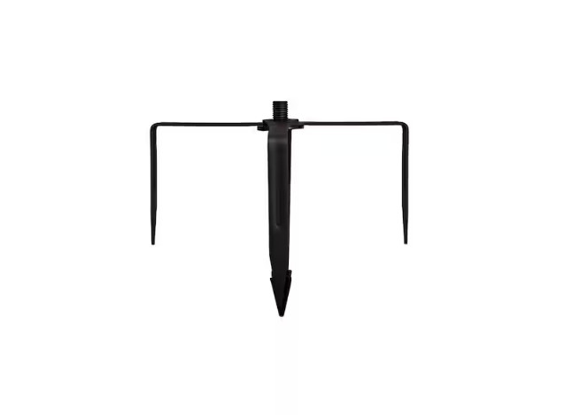 Hampton Bay 9.8 ft. String Light Pole in Black (1-Pack)