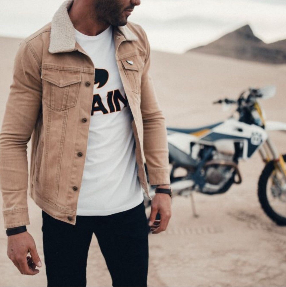 SAINT DENIM TRUCKER JACKET - Light Stone - Medium (UK40”)