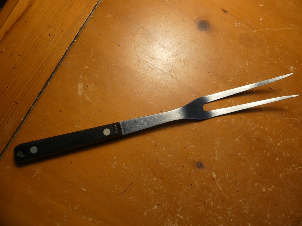 Vintage Flint Meat Fork Stainless Riveted Handle