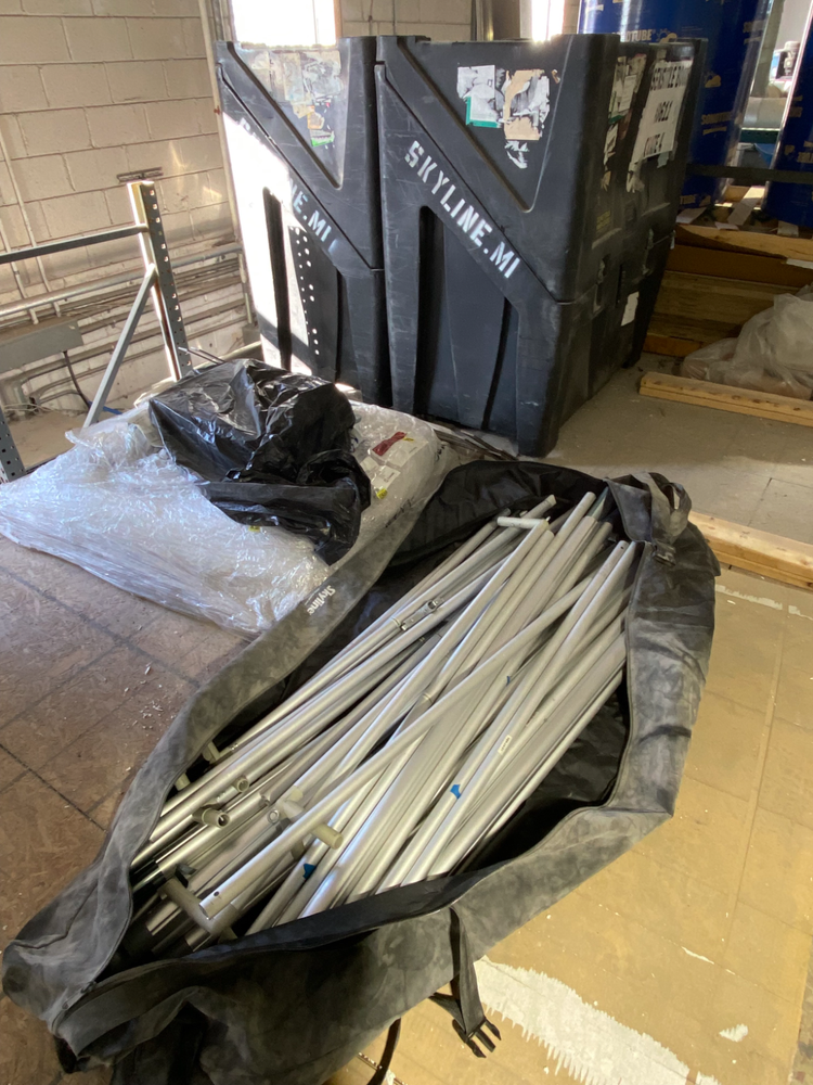 Collapsible Truss System by Skyline includes 2 large Bins
