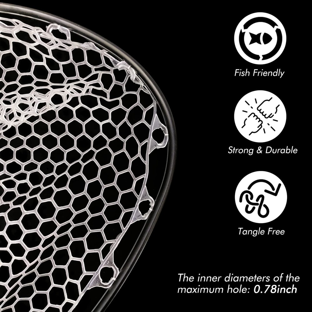 Riverruns Carbon Fiber Landing Net - Fly Regular Handle, Handle/Green