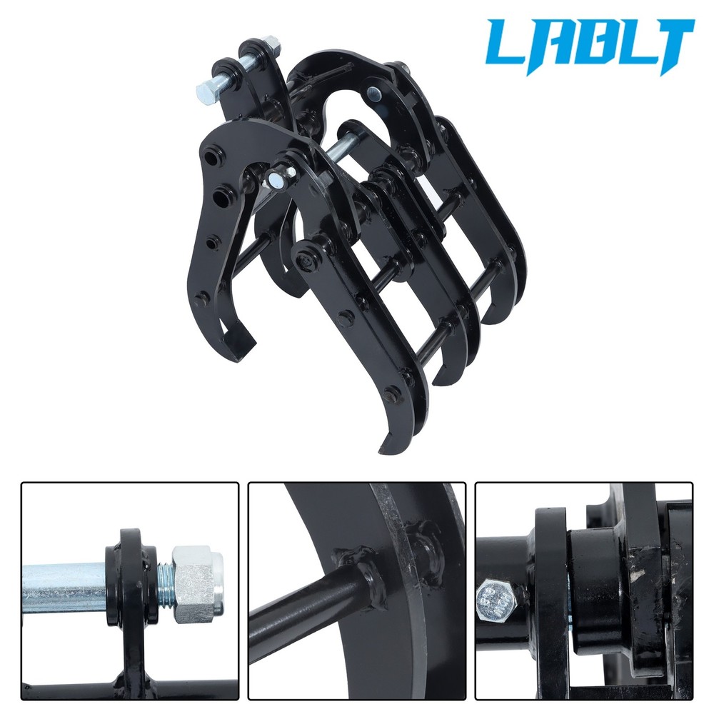 LABLT Grabber Attachment for 0.8 tons -1.5 tons Mini Excavator Small Digger