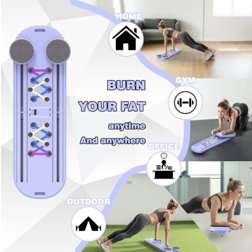 Pilates Reformer Multi-Function Pilates Board with Timer Counter，Portable